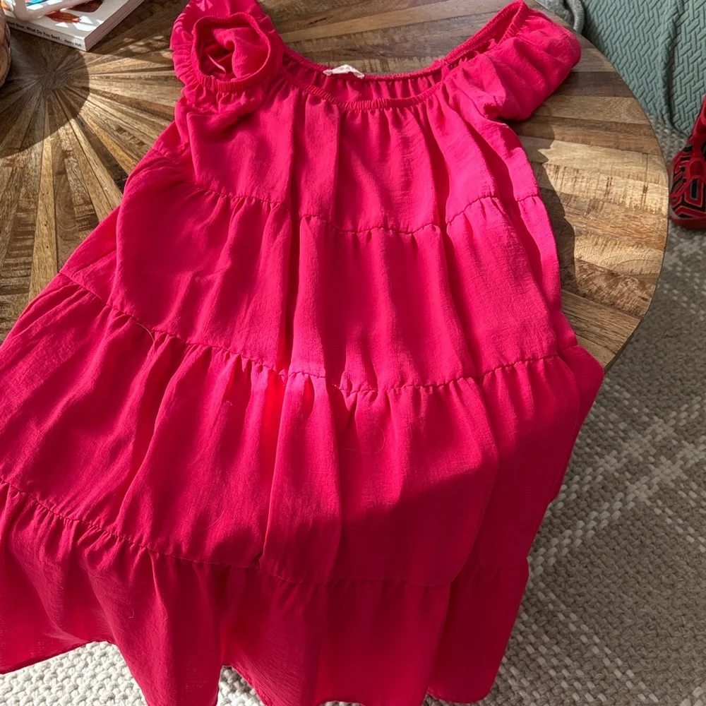 Riley & Rae Pink Ruffled Mini Dress - Picture 6 of 6